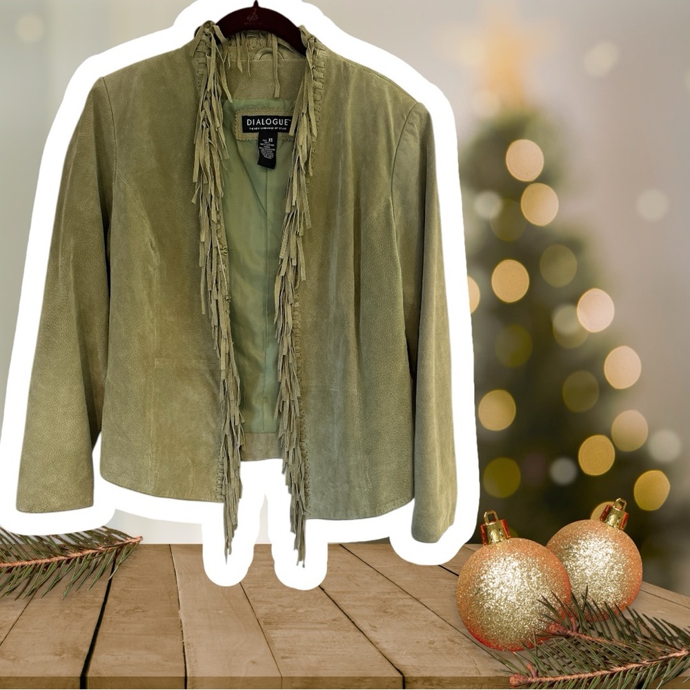 Vintage suede fringe jacket